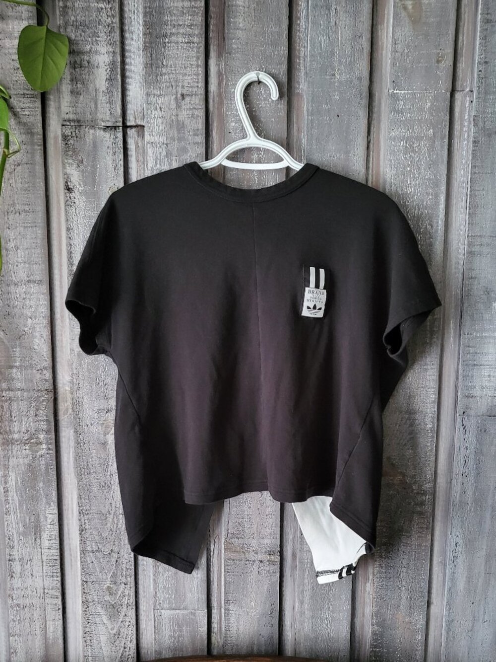 Adidas Originals Adibreak Cropped Tee Asymmetrical Split Back S